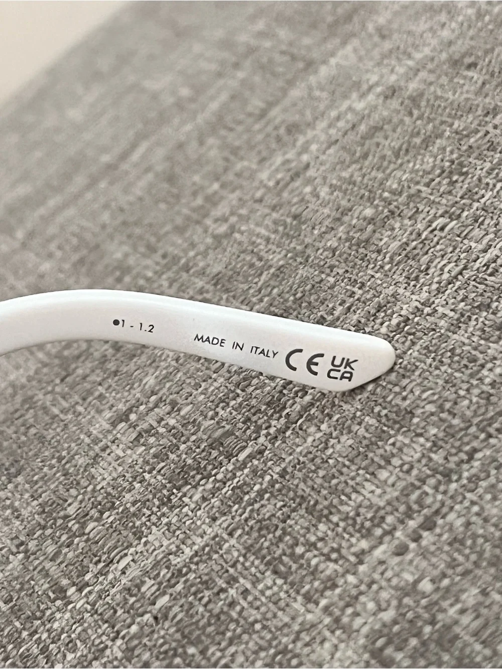 Dior White Oval Sunglasses with Dark Lenses